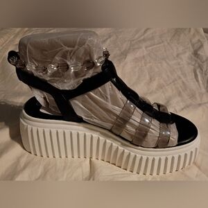 New & Unused Sam Edelman's Circus NY Embellished Fisherman Platform Sandals-8.5